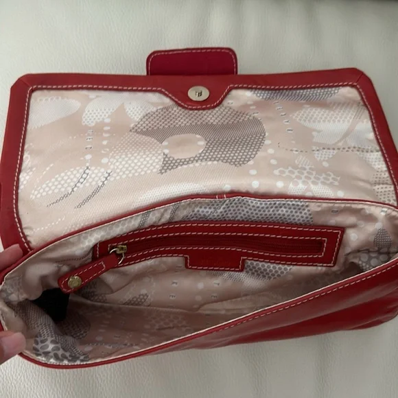 Ted Baker red leather clutch - Picture 5 of 7